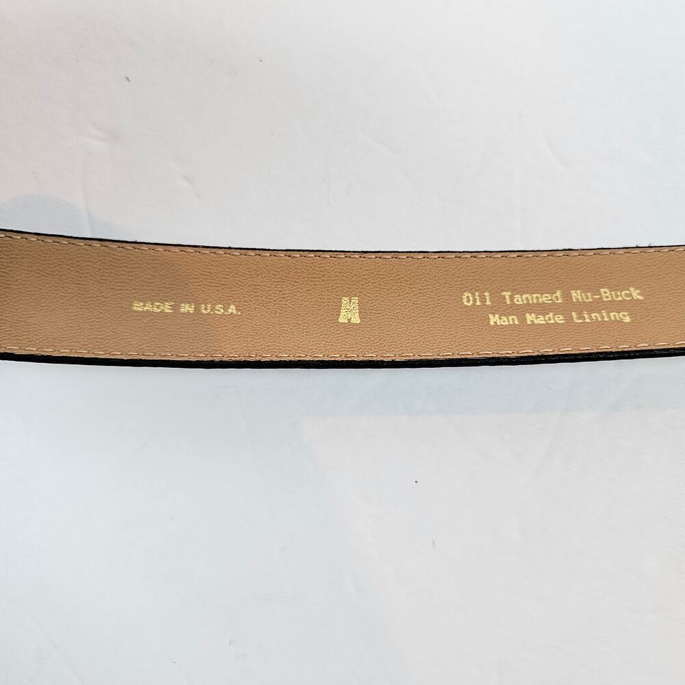 Ashworth Oil Tanned NuBuck Two Color Purple Black Belt Women's Medium - Picture 7 of 10